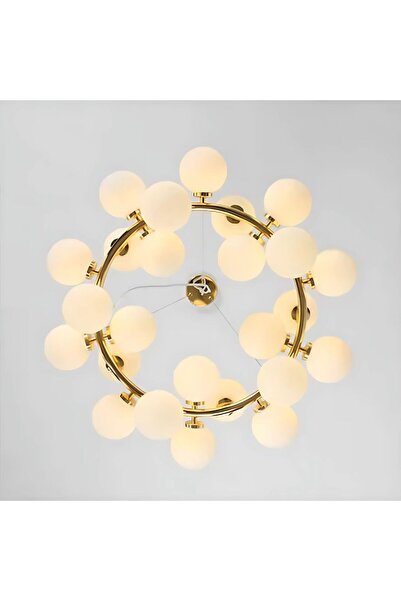 ALC-Shop Μοντέρνος πολυέλαιος με λάμπα Leonardo, 25x G9, Χρυσός, Μέταλλο, Ρυθμιζόμενο ύψος