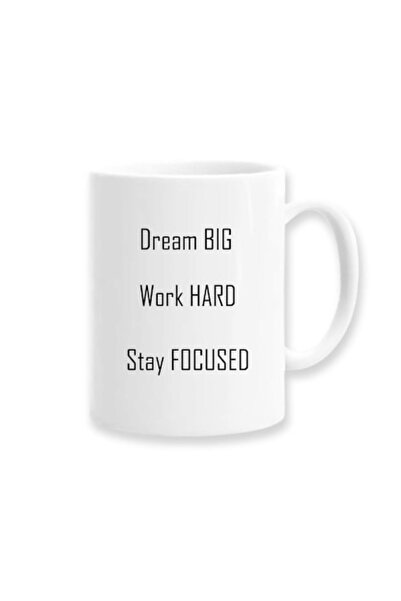 OEM Cană personalizată cu mesajul: „Visează măreț, Muncește din greu, Rămâi c...