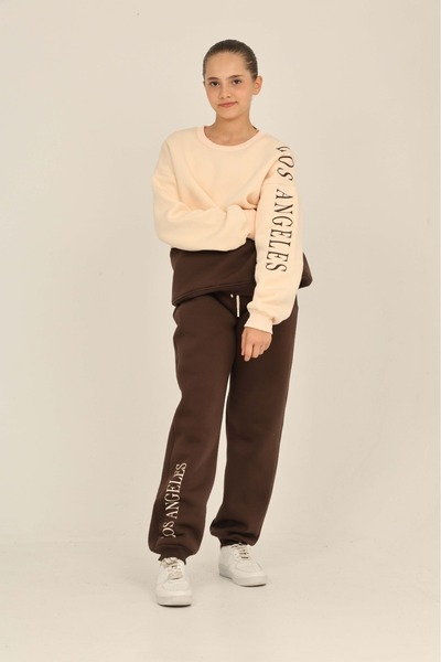 Toontoy Girl's Los Angeles Printed Tracksuit Set