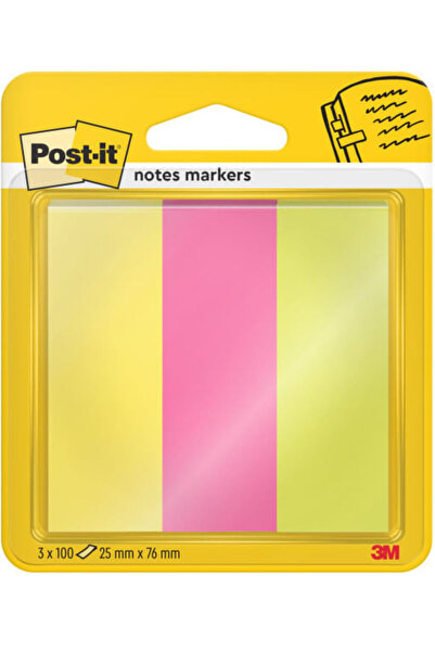 3M Notițe autoadezive Post-It 25 x 76 mm neon 3 culori