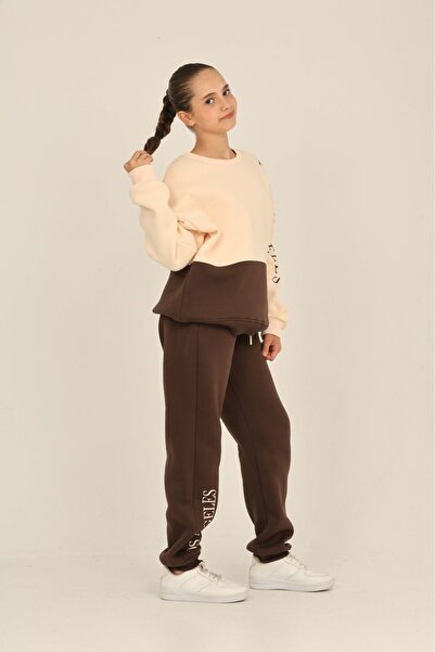 Toontoy Girl's Los Angeles Printed Tracksuit Set