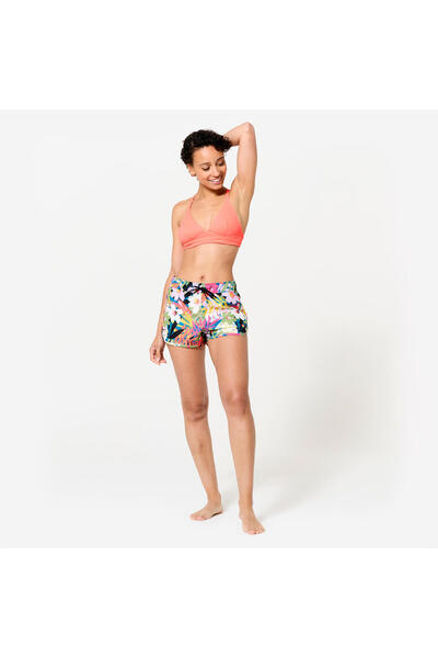 Decathlon Olaian Kadın Kısa Deniz Şortu/Boardshort - Çiçek Desenli - TINI