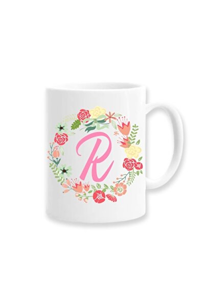 OEM Cană personalizată pentru femei cu inițiala numelui, Betaprint, albă, 330...