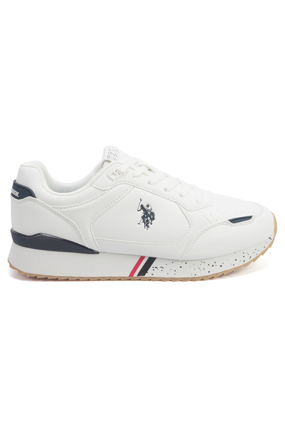 U.S. Polo Assn. Men's White Sneakers - Lightweight Modern Design, Comfortable...