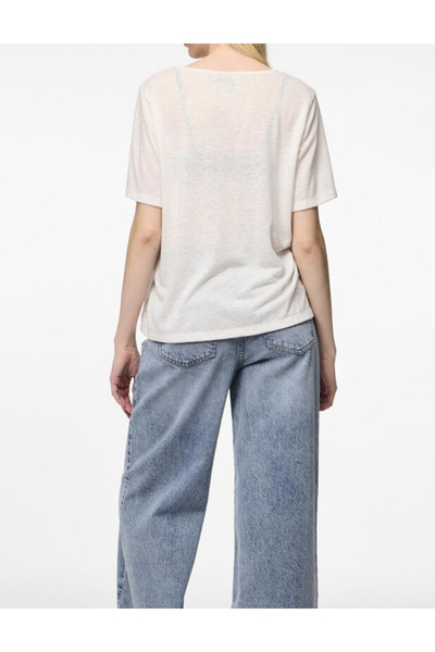 PIECES T-shirt, cream