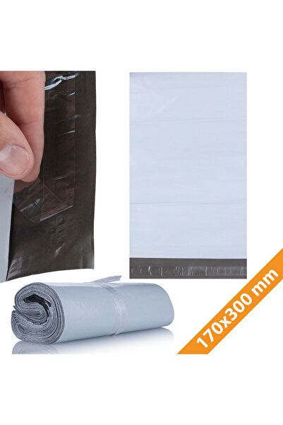 Rosfix Courier Envelopes Set 170x300mm 100 Pcs | White LDPE, 50µm, Self-Adhesive