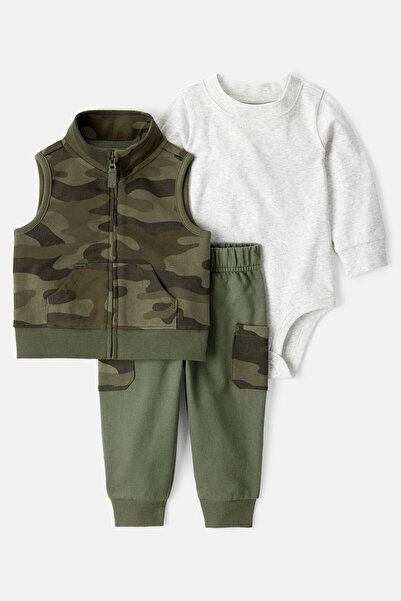 Carter's Erkek Bebek Yeşil Yelekli Set