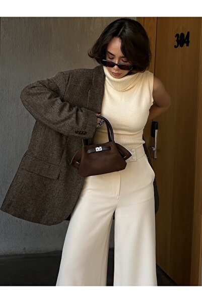 HONEY BAG Vudi Burgundy Women's Handbag with Special Lock Accessory