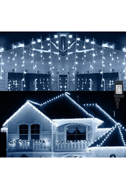 Wertcraft Instalatie tip franjuri cu 8 jocuri de lumini - alb rece, intercone...