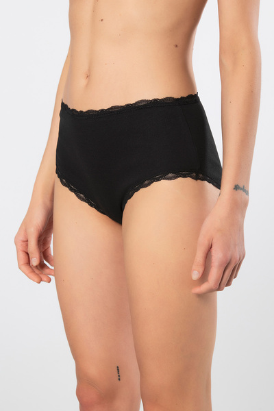 TĂREN 929 ChiloČi din Lycra cu dantelÄ cu talie ĂŽnaltÄ pentru femei, pachet de 2