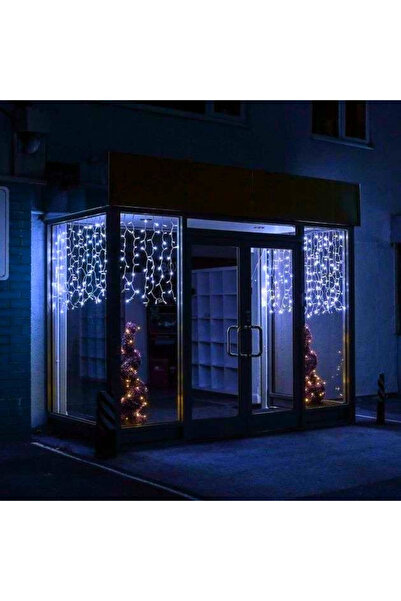 Wertcraft Instalatie tip ploaie,perdea albastra, interconectabila, 384 led 9 m x 1 m