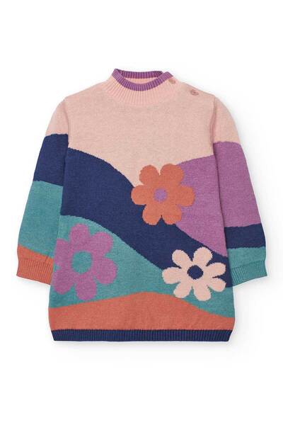 Boboli Kız Çiçek Desenli Çocuk Elbise