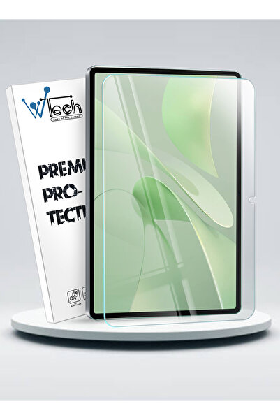 Wtech هواوي ميت باد 12 × 2025 (12.0 بوصة) سلسلة بريميوم بحواف منحنية وغطاء كامل من الزجاج المقوى - شفاف