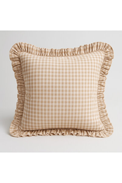 Belomia Home Collection Κάλυμμα μαξιλαριού με βολάν με σχέδιο ποτικαρέ |   Κα...