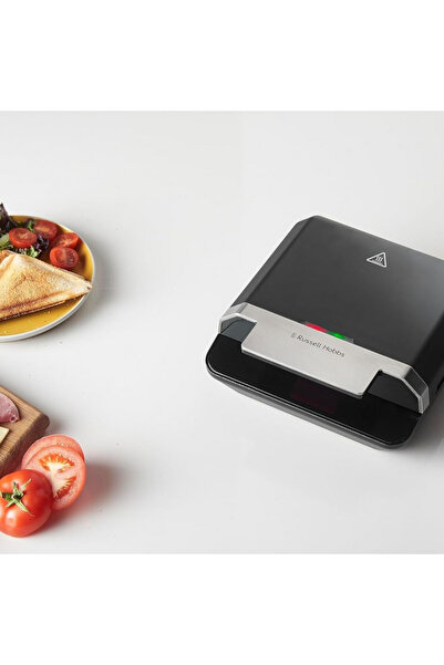 RUSSELL HOBBS Prăjitor de sandvișuri Creations 26800-56, 750W, 4 felii, Antiaderent, Încălzire rapidă, Negru/oțel