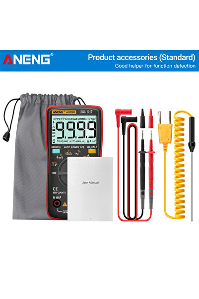 ANENG جهاز قياس متعدد رقمي أحمر AN8009، جهاز اختبار الترانزستور AN8009، جهاز ...
