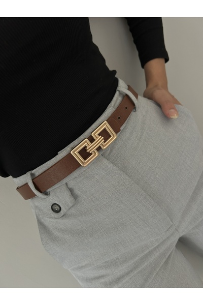 LİA KEMER ΓΥΝΑΙΚΕΙΑ ΖΩΝΗ ΜΕ ΧΡΥΣΗ ΠΛΑΚΑΚΙΑ ΚΑΙ ΑΞΕΣΟΥΑΡ ΤΥΠΟΥ KARE BURGU, ΖΩΝΗ ΚΑΘΗΜΕΡΙΝΗ, ΖΩΝΗ ΜΠΟΥΦΑΝ, ΖΩΝΗ ΠΑΝΤΕΛΟΝΙ