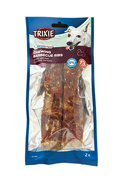 Trixie Recompense Pentru Caini, Denta Fun, Coaste Cu Rata BBQ, 17 cm / 2 buc / 110 g, 31466