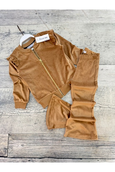 Store İncili kadife fermuarlı takım