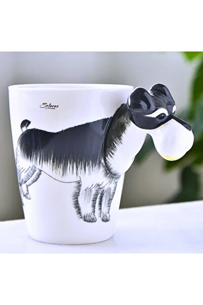 solarae كوب ثلاثي الأبعاد بتصميم جرو شناوزر لطيف من السيراميك، كوب إبداعي على...