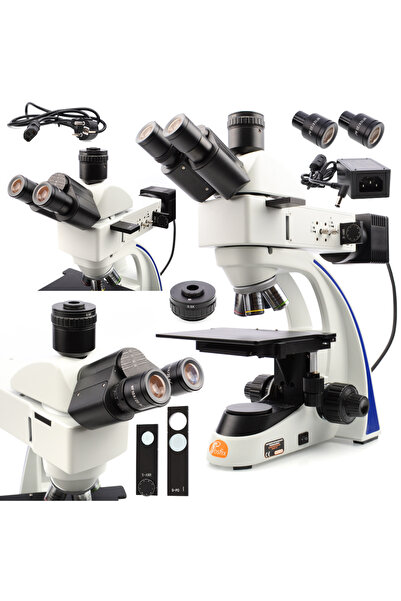 Rosfix Eris Pro Trinocular Metallographic Microscope | Infinite Plan Optics WF10x