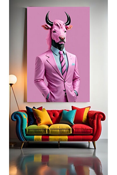 özkacar SUITED BULL V1 Kućni zid Salon lepote Kancelarija Prodavnica Dekoraci...