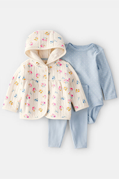 Carter's Baby Girl Ecru 3-Piece Cardigan