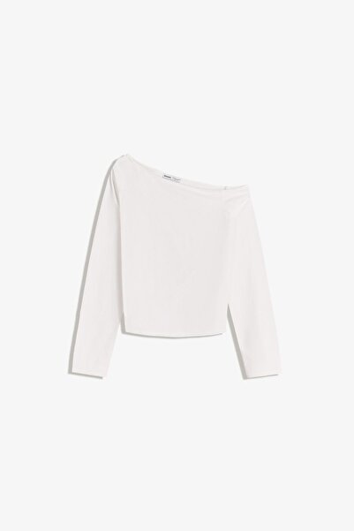 Bershka Long-sleeve T-shirt with asymmetric neckline