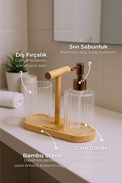 Bambum Vento 2'li Sabunluk Set Rose