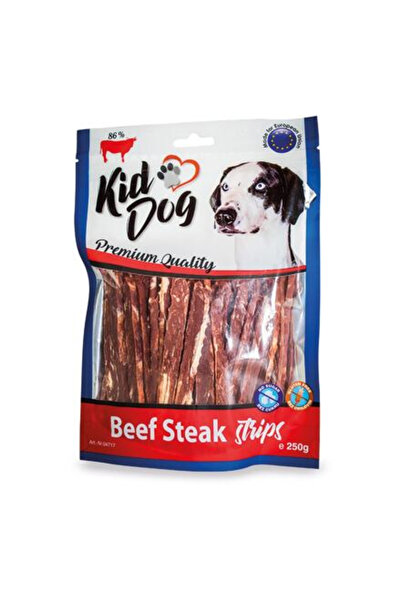 KIDDOG Recompense Pentru Caini, Fasii De Friptura De Vita, 250 g, A04717