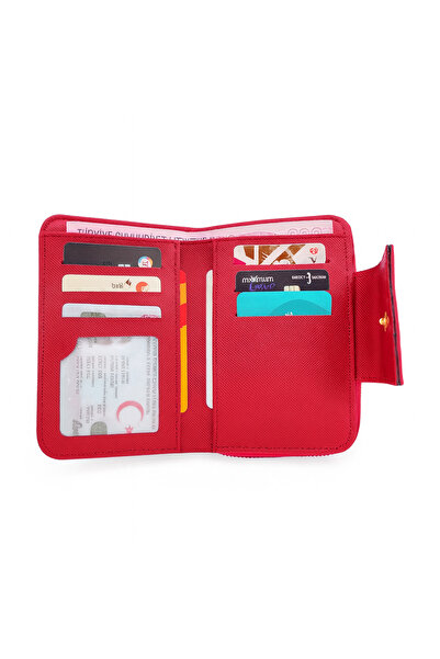 UCCELLO Leather Look Women's Wallet with Zipper Closure, Multiple Compartments for Cards and Money Compartment