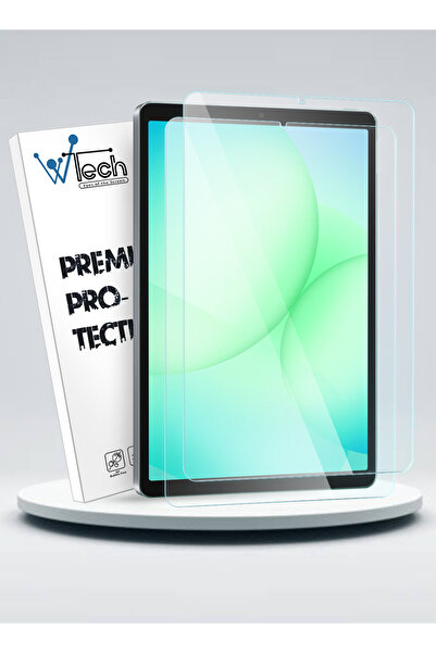 Wtech جهاز سامسونج جالاكسي تاب A11 4G 2025 (8.7 بوصة) من سلسلة Premium بحواف منحنية وزجاج مقسّى - عبوة من قطعتين - شفاف