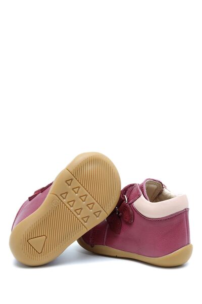 Kifidis GT12-V2 İlk Adım Erkek Çocuk Deri Ayakkabı 19-25 Vişne Deri