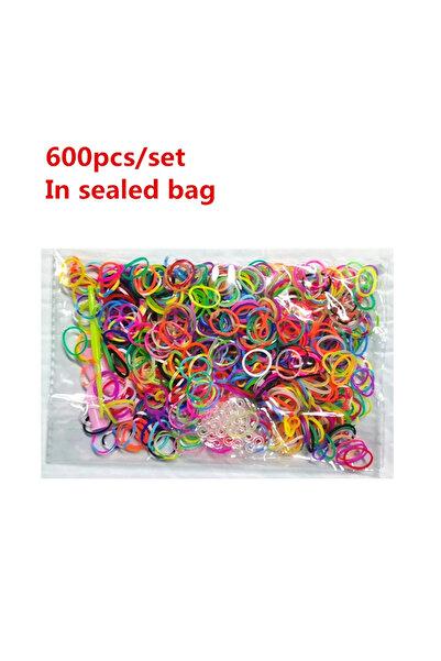 Choice4 مجموعة 600 قطعة (في حقيبة محكم الإغلاق) من أربطة النول الملونة الإبدا...