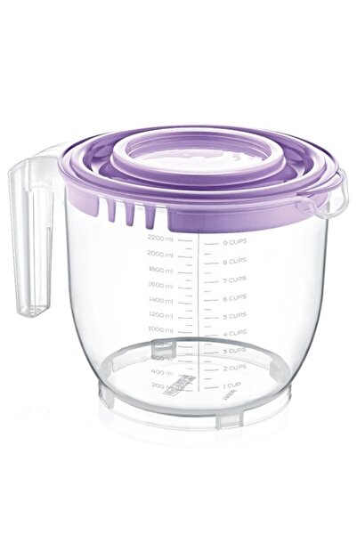 Dünya Mixer Bowl with Lid and Measurement, 2.2 L