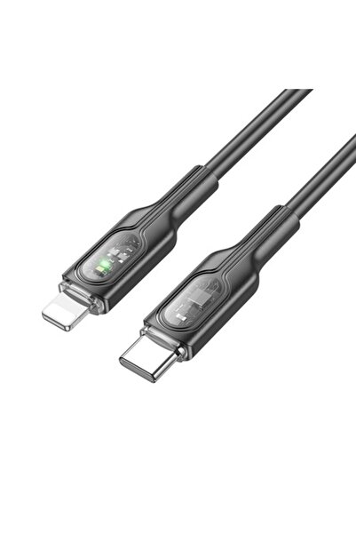 Hoco USB-C to Lightning Charging and Data Cable U120, 27W, 1m, Black