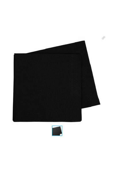 Bp Bizden Pastacılık Plain Black Napkins 16-Piece – Party, Birthday, Event an...