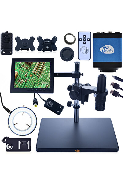 Rosfix Earth Pro MCEP-0.5X Digital Microscope Set | Zoom 7–45x, 8" Screen, LED 56x