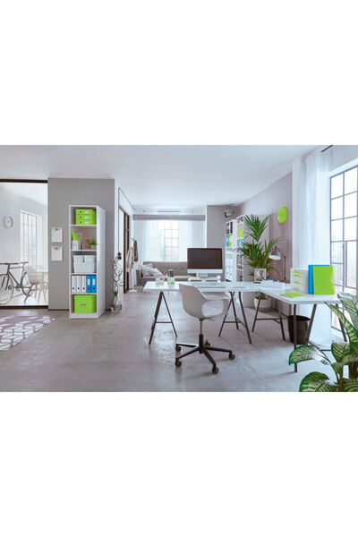 Leitz WOW Click & Store storage box, laminated, foldable, with lid, handle, 36x20x48 cm, green