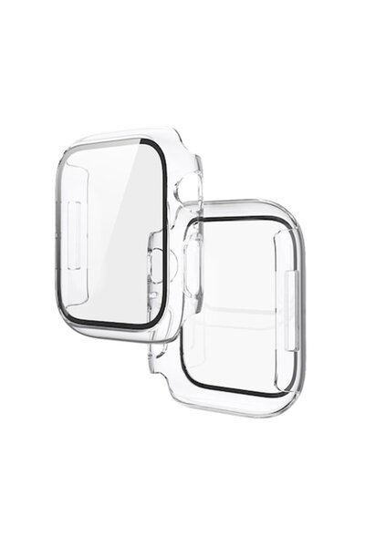 Hoco Carcasă de protecție de 45 mm cu sticlă pentru Apple Watch 7/8 WS3 - Tra...