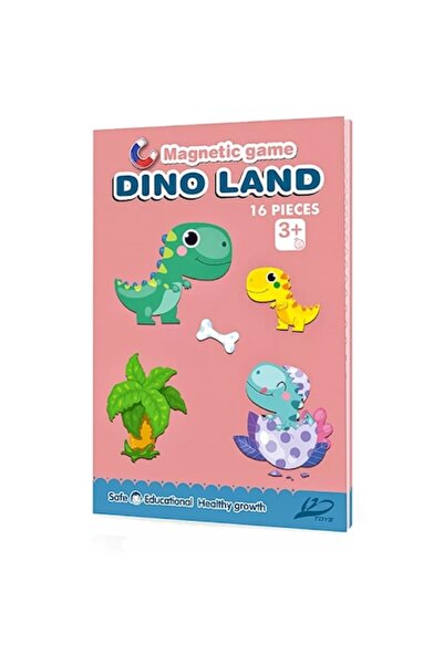 Toy Toy Toy Joc magnetic pentru copii – Dinozauri, 16 piese, 26x18 cm
