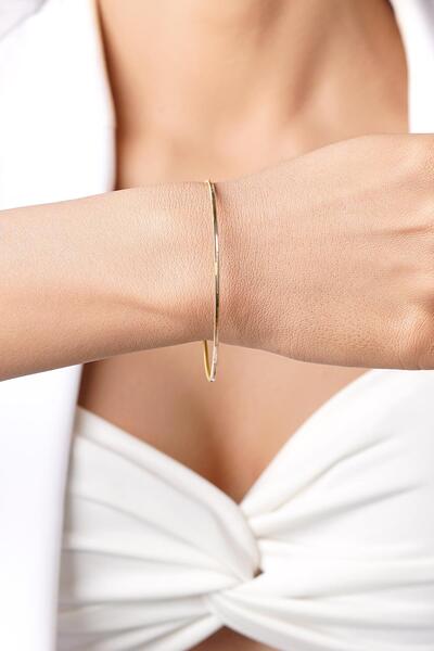 Fiyonk Kuyumculuk 22 Ayar Görünümlü 14 Ayar Altın Ajda Bilezik