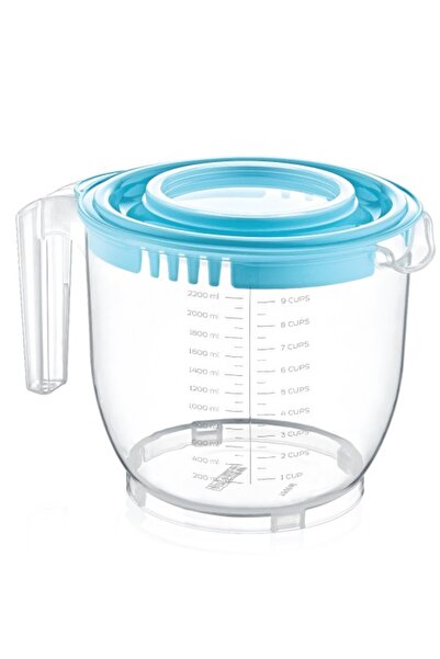 Dünya Mixer Bowl with Lid and Measurement, 2.2 L