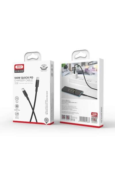 XO Design Cablu pentru incarcare si transfer de date XO NB-Q199, 2x USB Type-C, Power Delivery 100W, 1.5m, Neg