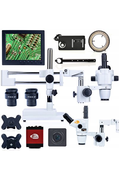 Rosfix Set Microscop Moon Pro + Cameră 2MP + Ecran 8" + Iluminator LED 56x