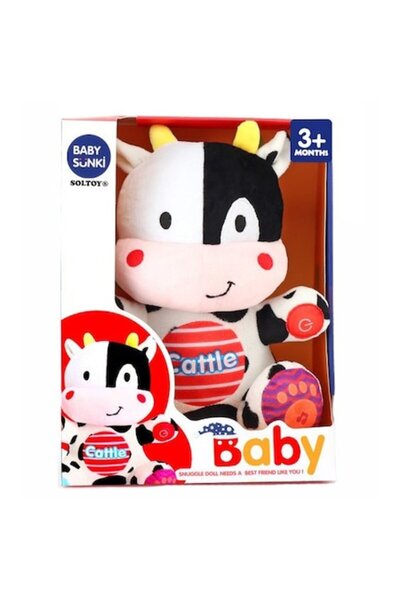 SOLTOY ® Jucărie de pluș Vacă Sunki cu melodii liniștitoare