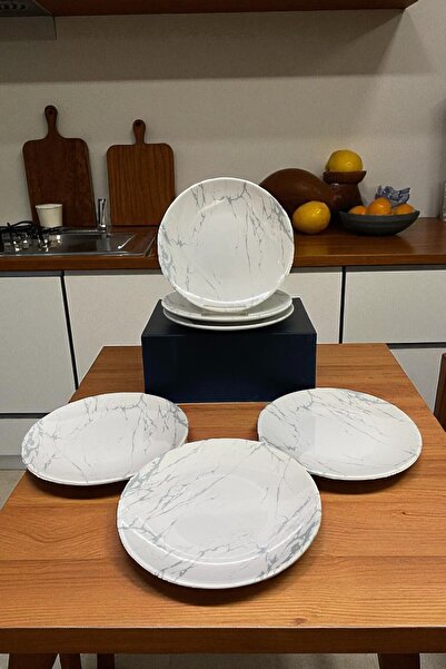Keramika Marble Pasta Plate 21 cm 6 Pieces