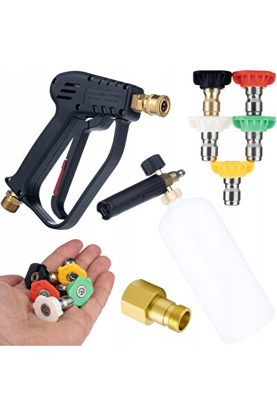 Rosfix Set Pistol 300 Bar + 5 Duze + Adapter M22 + Spumă 1L | Compatibil cu Kärcher HD/HDS