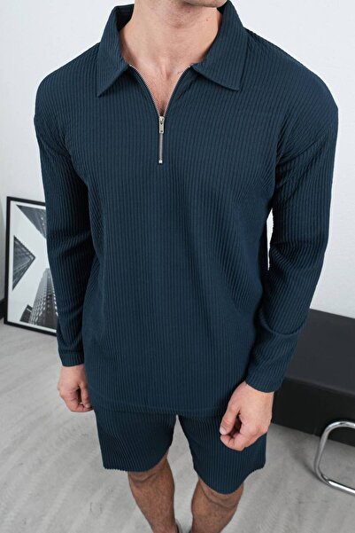 perasttesktil Чоловічий оверсайз-светр на блискавці з капюшоном