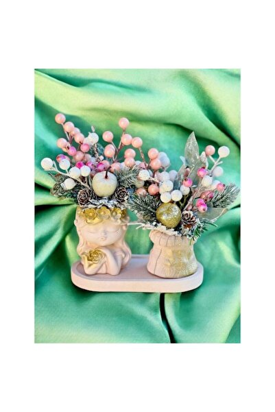 OEM Set 2 Vaze ipsos cu aranjament floral Craciun model 4